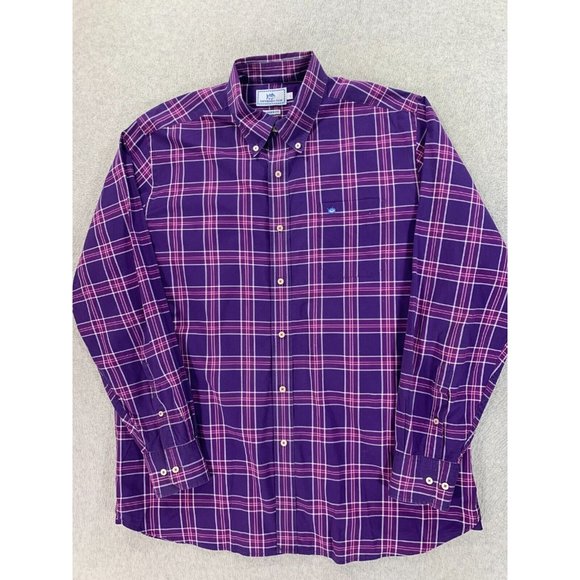 Southern Tide Classic Fit Cotton Button Down Shirt‎ (Men's Large) Purple - Picture 1 of 11